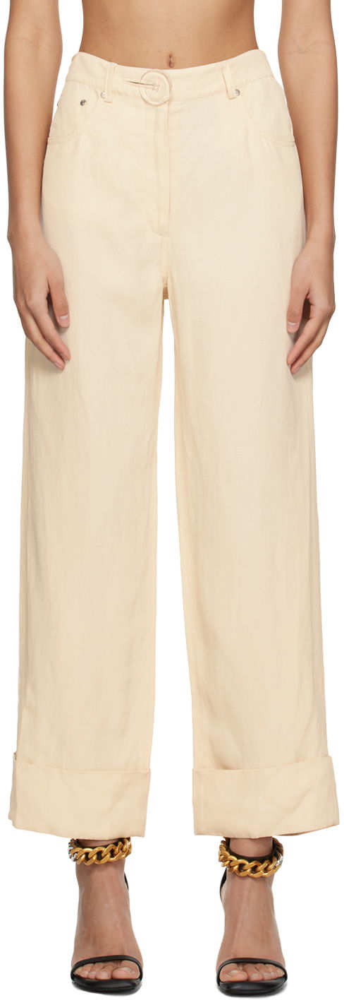 Штани Stella McCartney Button Trousers бежевий | 640049STA49