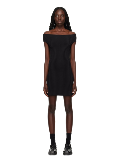 плаття AMI Off-The-Shoulder Minidress чорний | FDR006.JE0009