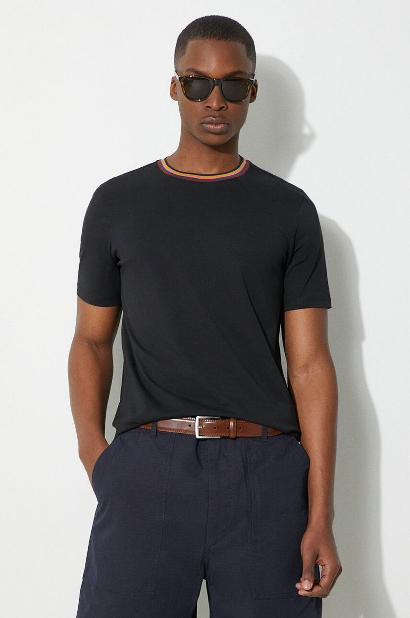 Футболка Paul Smith Paul Smith Tipped Crew Neck T-Shirt чорний | M1R.697PS.H00084
