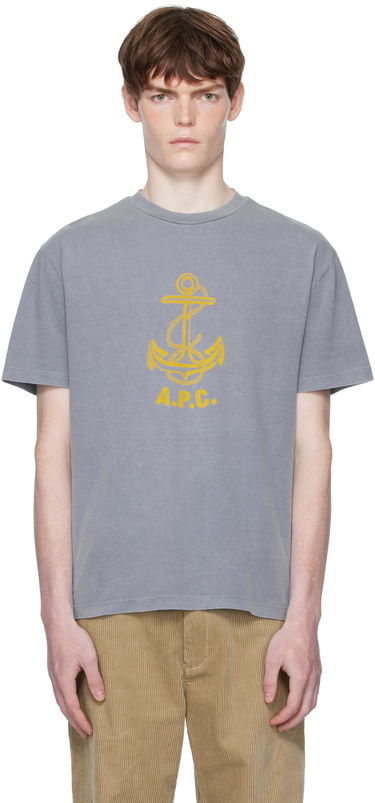 Футболка A.P.C. A.P.C. Davy Anchor Graphic Tee Сірий | COHBS-H26518, 0