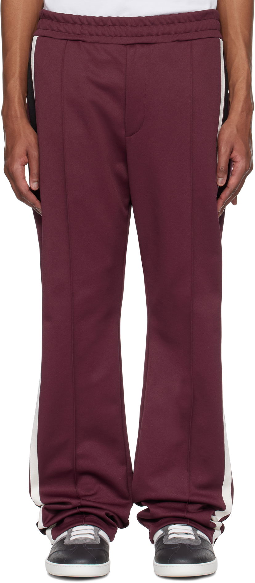 Спортивні штани FERRAGAMO Ferragamo Contrasting Bands Sweatpants Бордовий | 780782