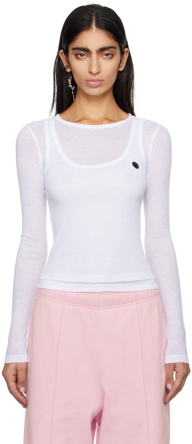 Футболка Ambush Double Layer T-Shirt білий | BWAG005S24JER0010100