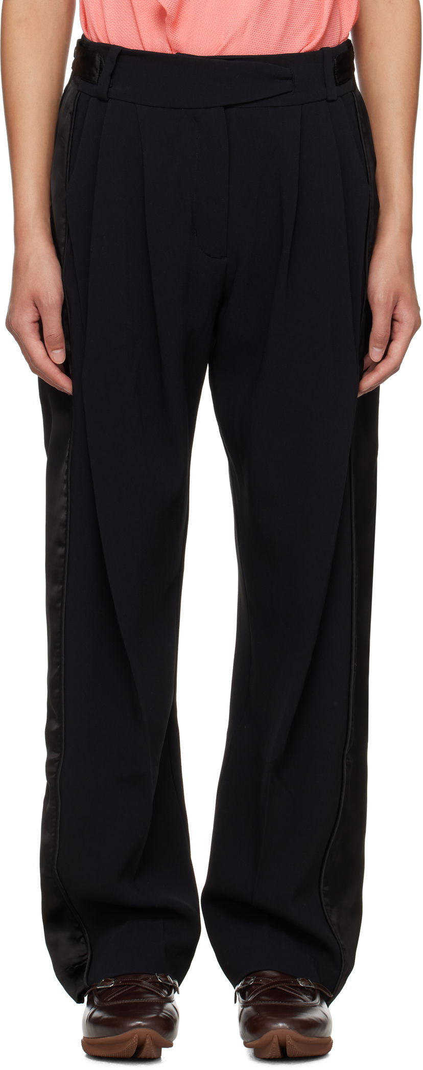 Штани KIKO KOSTADINOV Kiko Kostadinov Cauda Pleated Trousers чорний | KKWSS25T02-4