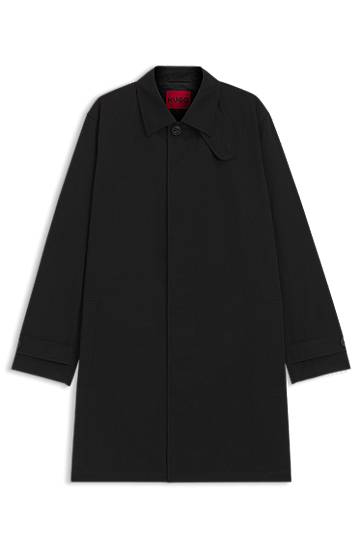 Дощовик BOSS Water-Repellent Gabardine Regular-Fit Coat чорний | 50517771