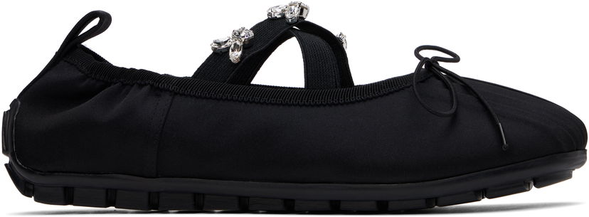 плаття Simone Rocha Simone Rocha Embellished Grip Ballerina Flats чорний | BPT1B 0755