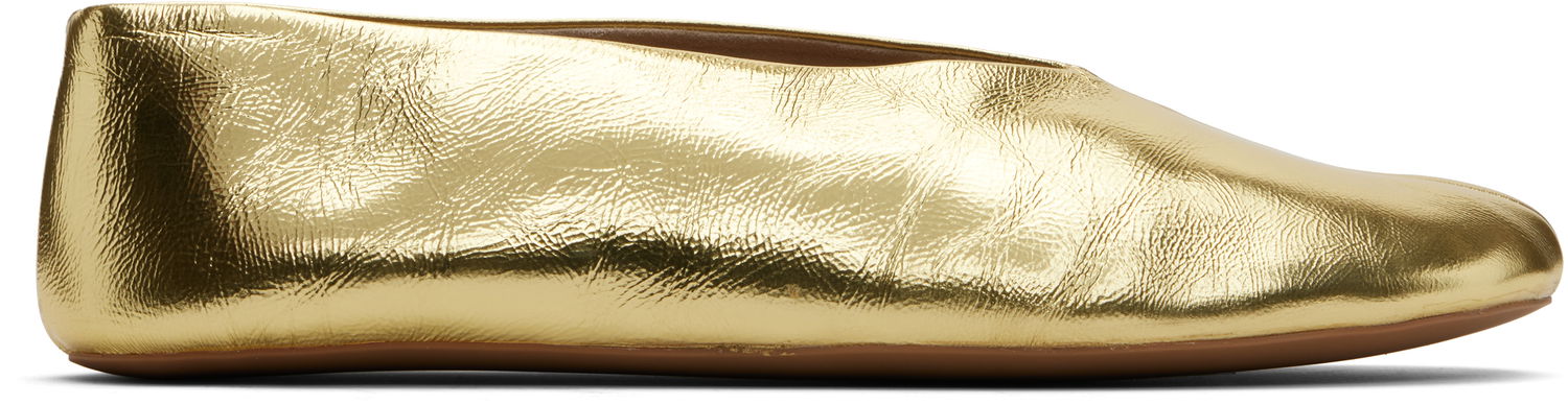 Кросівки та взуття The Row The Row Stella Ballerina Flats Металік | F1638-M39, 0