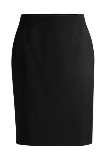 Спідниця BOSS Slim-Fit Virgin Wool Pencil Skirt чорний | 50490036