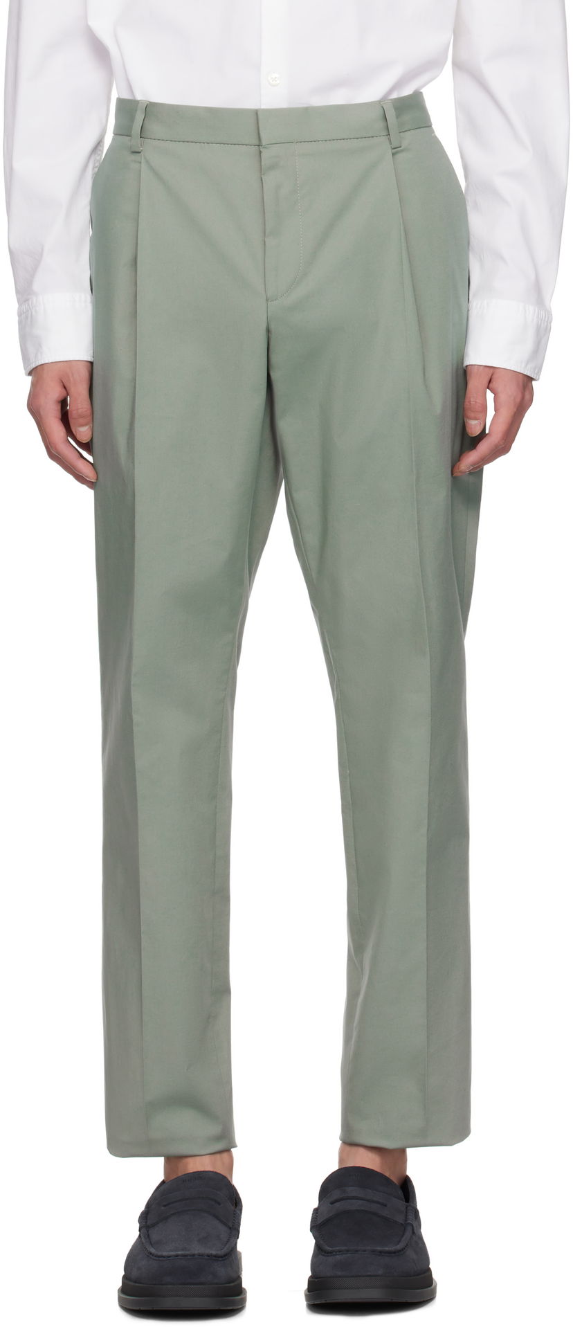 Штани BOSS Hugo Pleated Trousers Зелений | 50532994