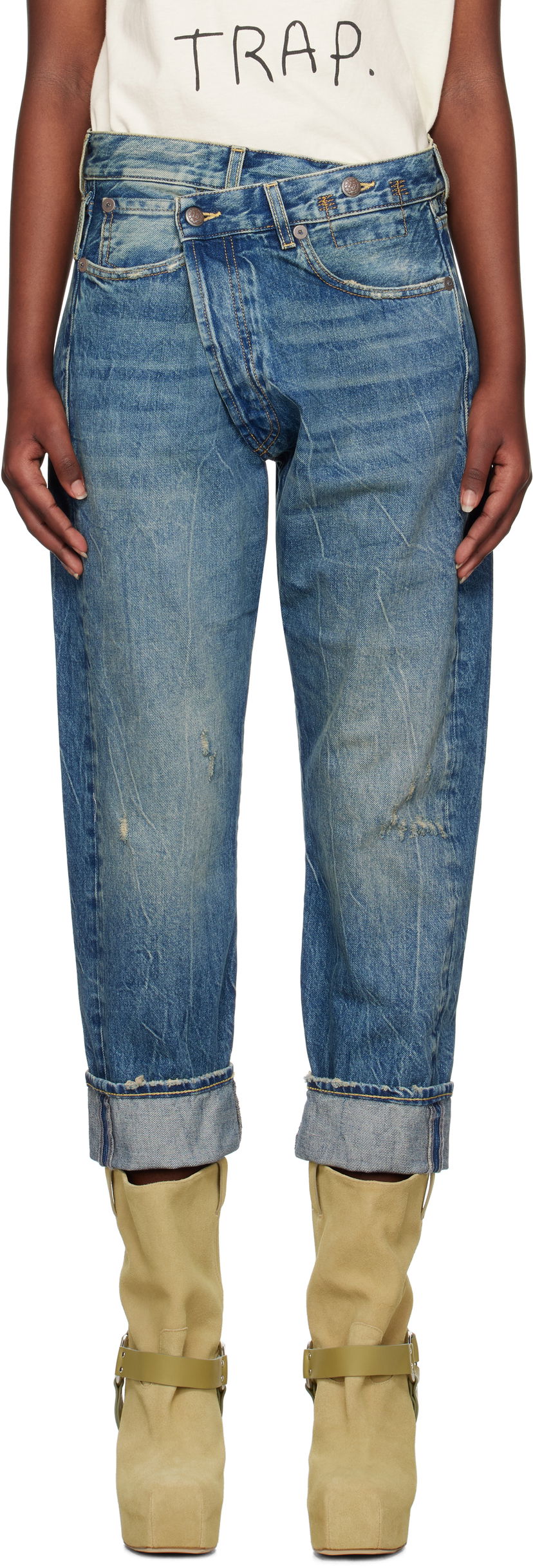 Джинси R13 R13 Crossover Jeans Синій | R13W2048-734