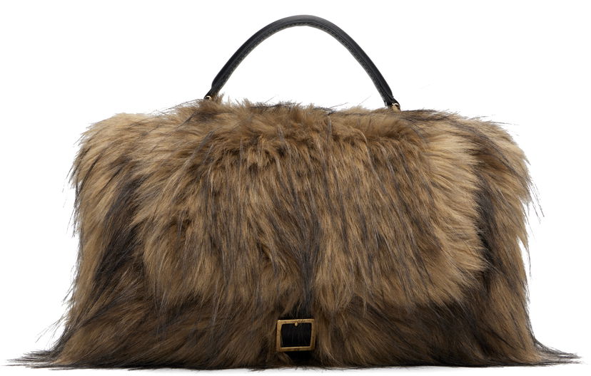 Сумочка sacai Faux-Fur Muff Bag Коричневий | 25-08255