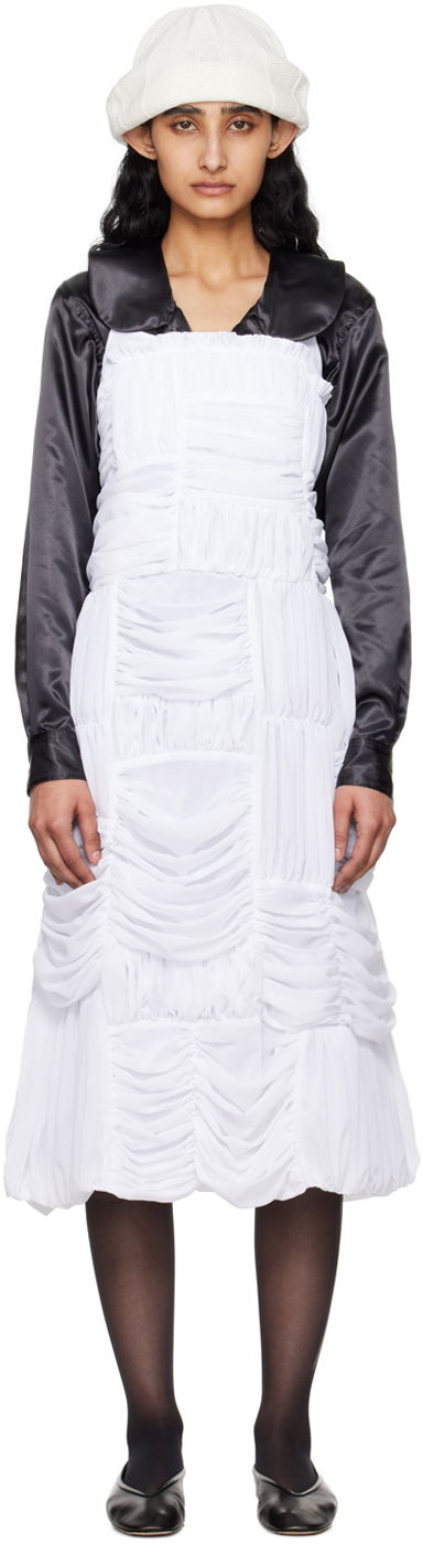 плаття Comme des Garçons Comme des Garçons Gathered Midi Dress білий | RM-A007-051