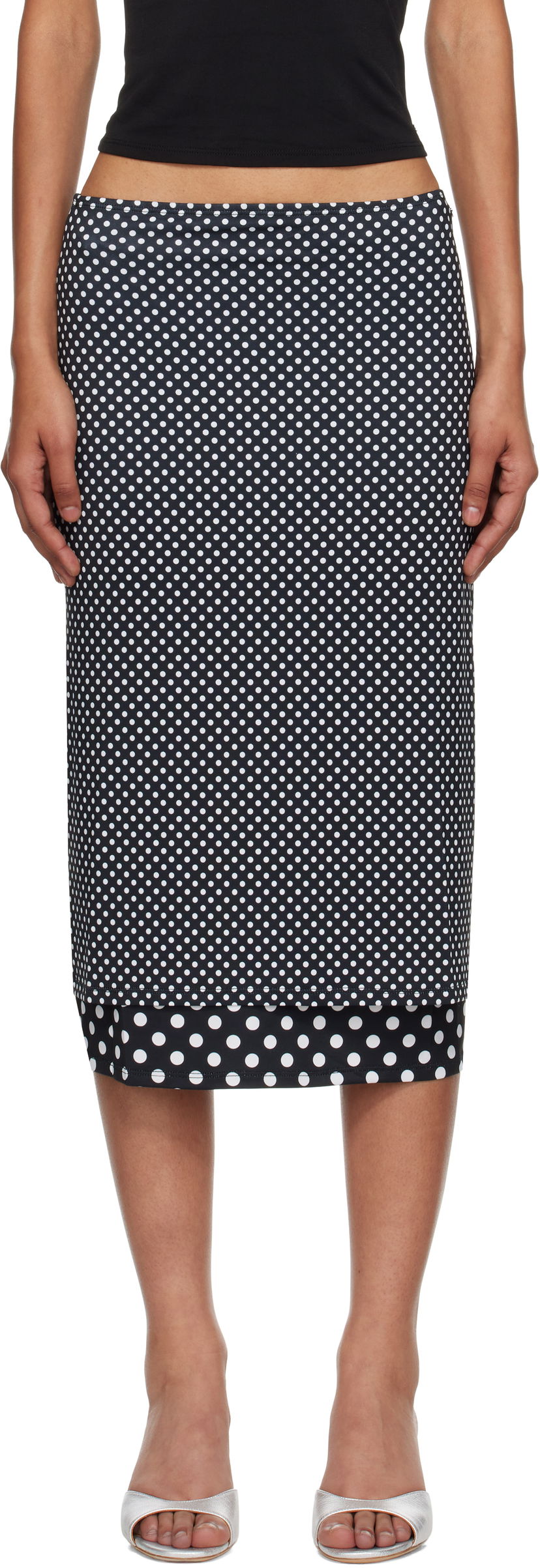 Спідниця Miaou Miaou Maria Polka Dot Maxi Skirt чорний | 4064VISBWP