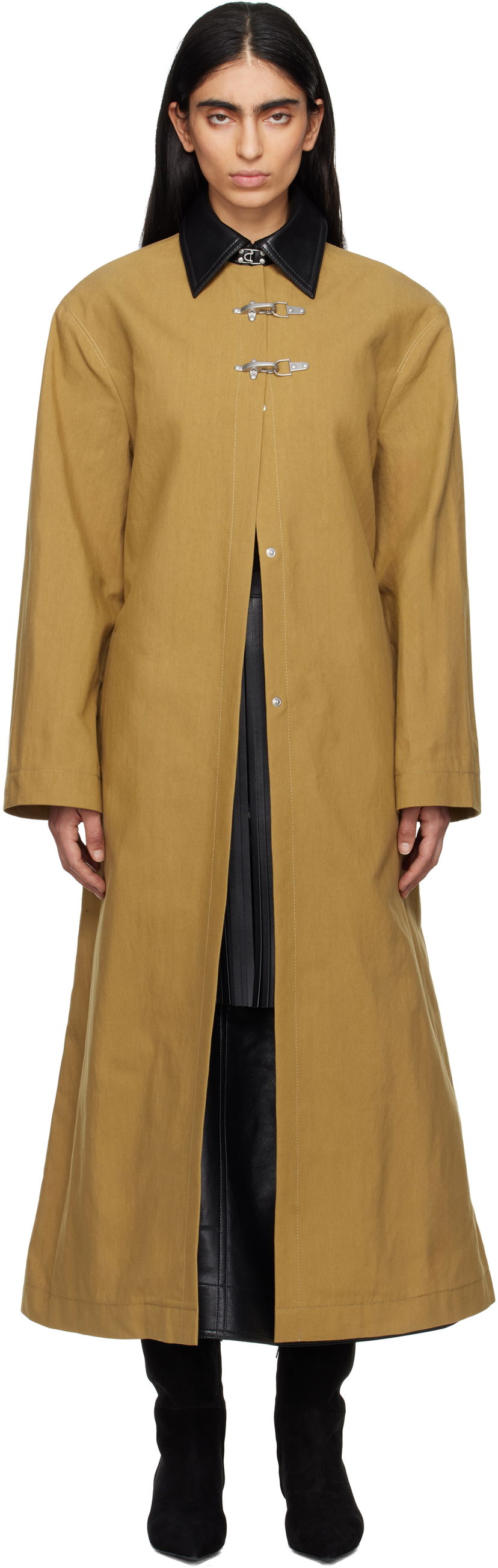 Дощовик Nanushka Nanushka Zofia Toggle Coat Жовтий | NW25RSOW20963