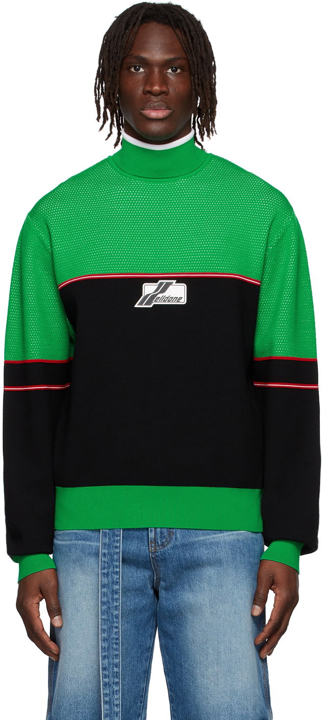 Cветр We11done We11done Knit Turtleneck Sweater Зелений | WD-KT1-22-617-U-GR