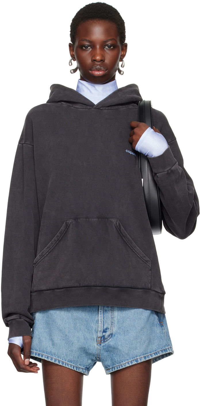 Світшоти Coperni Washed Logo Hoodie чорний | COPJS15523W