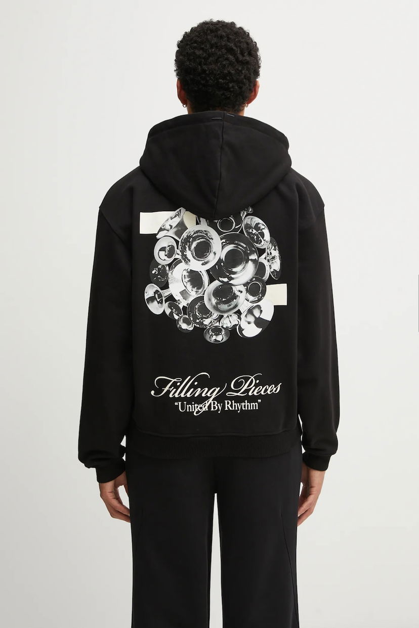 Світшоти Filling Pieces Bouquet Zip Hoodie with Print чорний | 422533501122