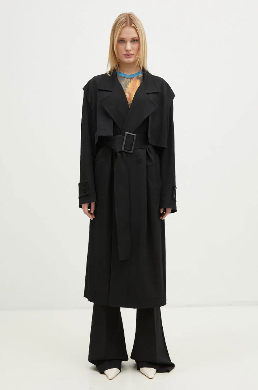 Тренчкот JW Anderson JW Anderson Oversize Trench Coat чорний | CO0310.PG0011.999