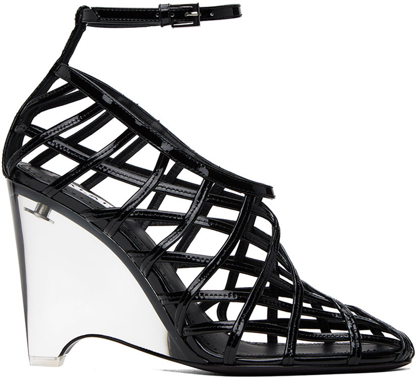 Кросівки та взуття Alaïa 'La Cage' Cage Heels чорний | AA3E058CK212