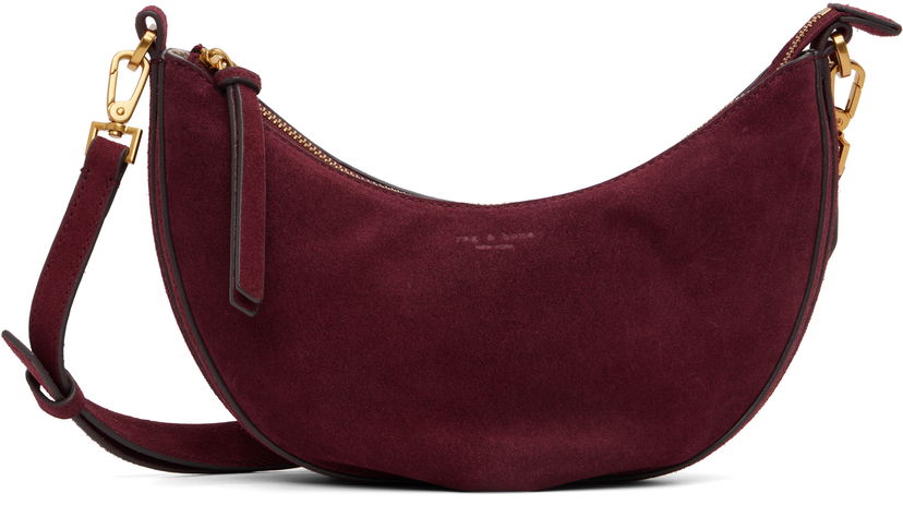 Сумка rag & bone Rag & Bone Alix Suede Crossbody Bag Бордовий | SD100812