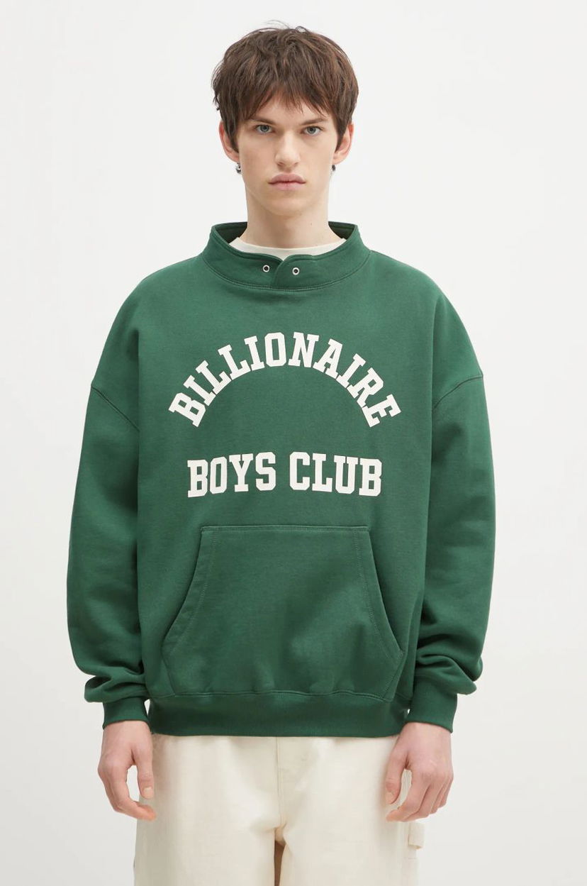 Світшоти BILLIONAIRE BOYS CLUB Stand Collar Sweatshirt with Print Зелений | B24444