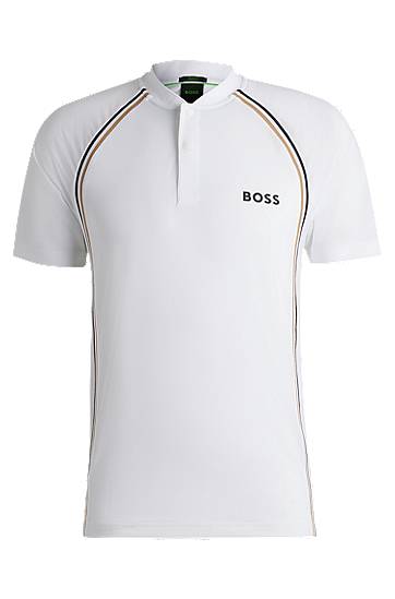 Сорочка поло BOSS Slim-Fit Super-Stretch Mesh Polo Shirt білий | 50538122