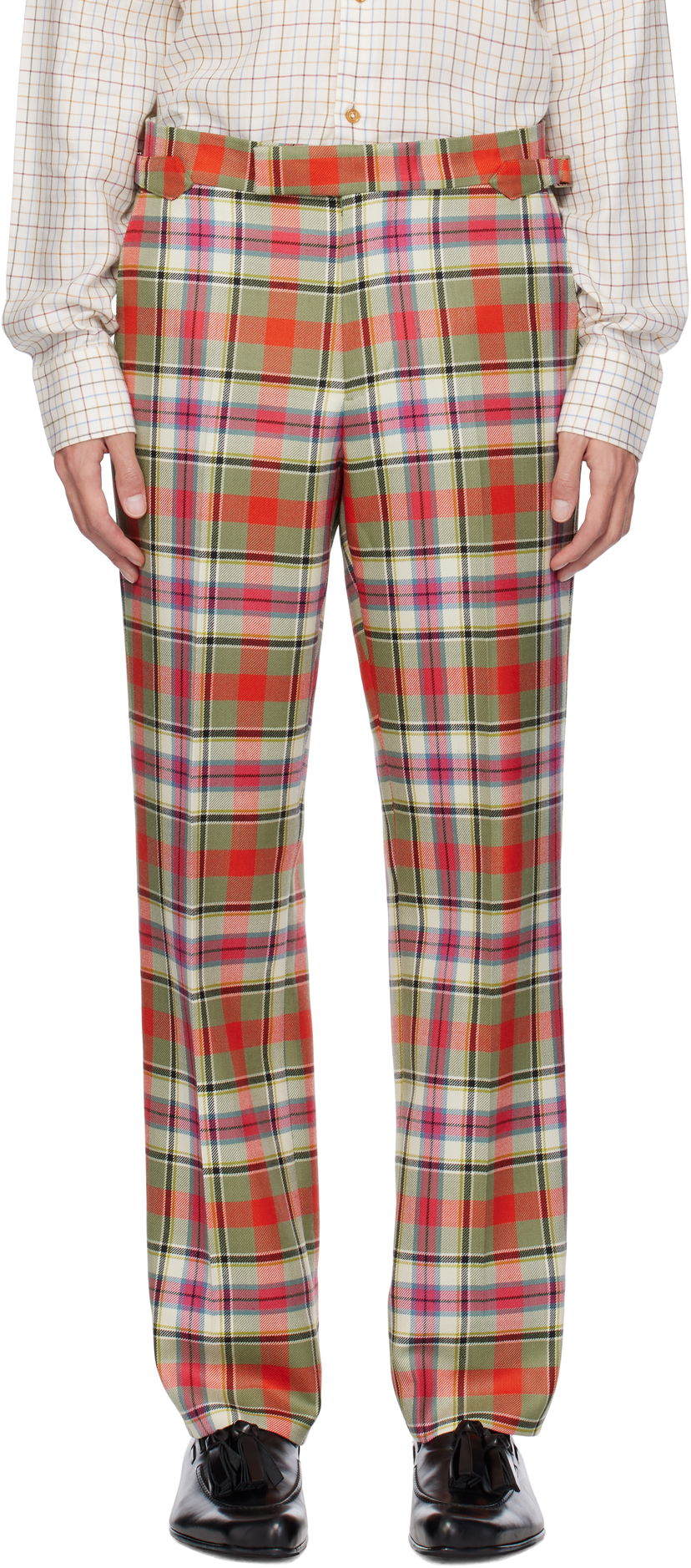 Штани Vivienne Westwood Green & Red Plaid Trousers Зелений | 2F01000R-W00WZ-