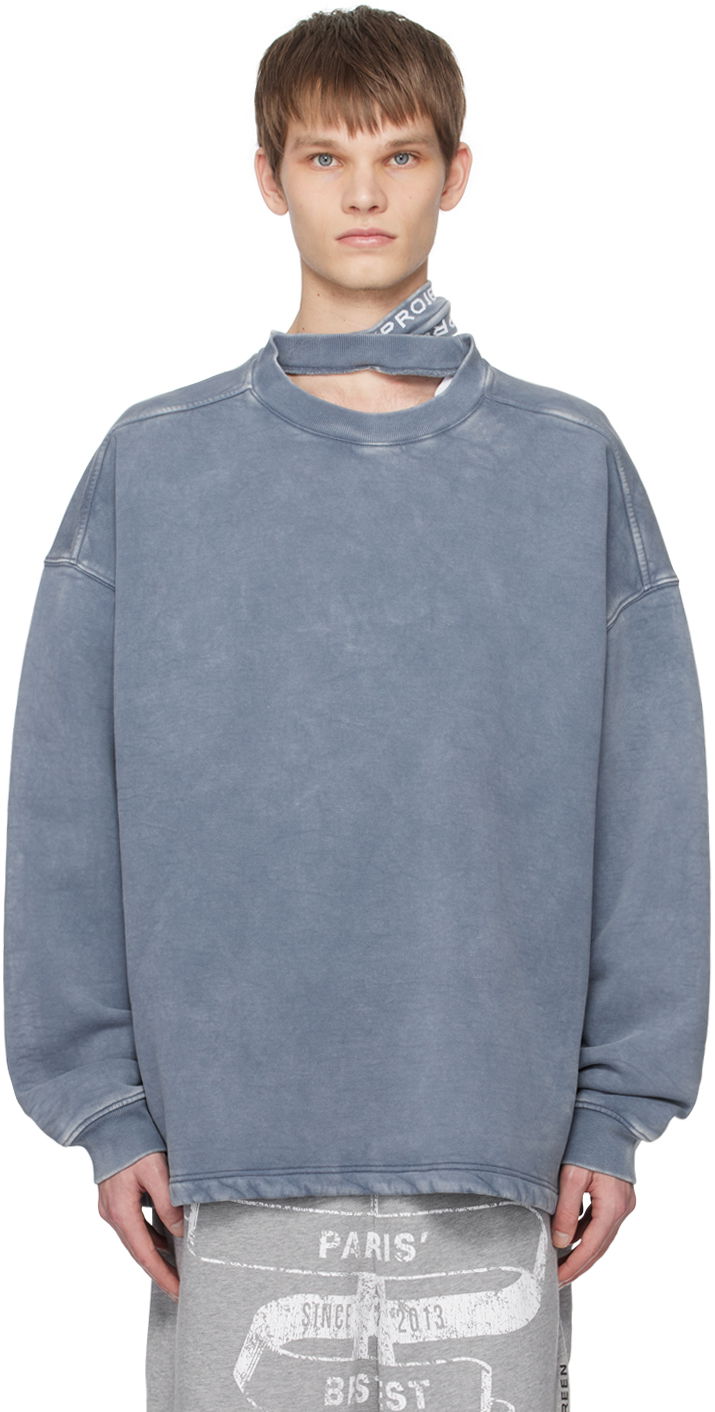 Світшоти Y/PROJECT Sweatshirt With Triple Collar Синій | 204SH003