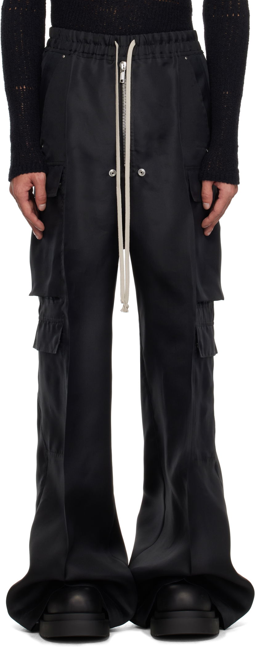 Штани карго Rick Owens Rick Owens Hollywood Cargobelas Cargo Pants чорний | RR01E5339 SG