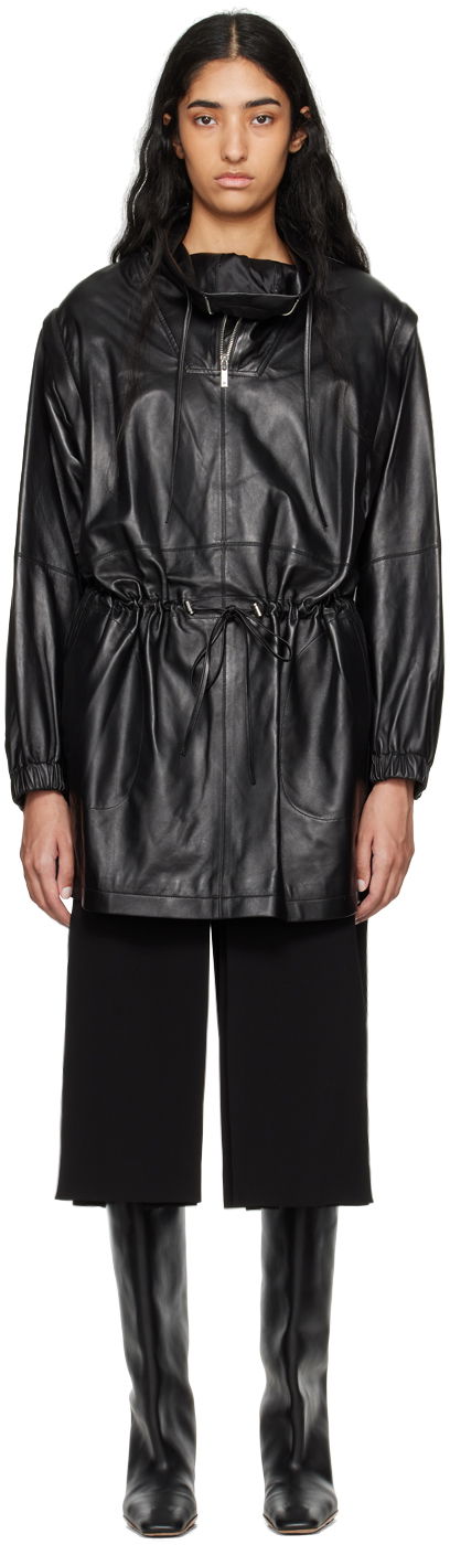 Вітровка Helmut Lang Helmut Lang Leather Anorak чорний | O04HW606