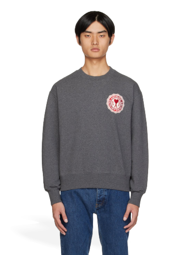 Світшоти AMI Patch Sweatshirt Сірий | USW011.739