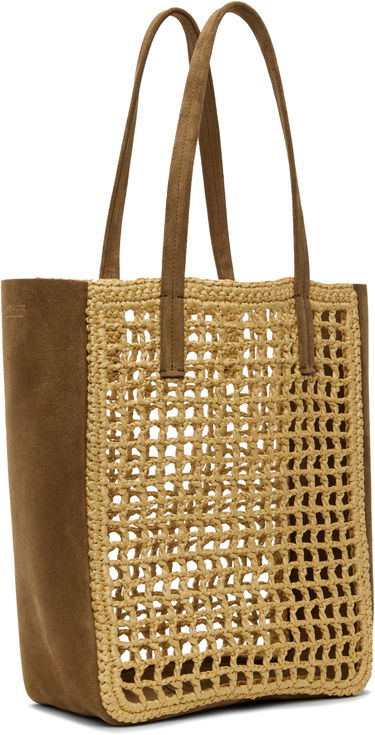 сумка-тоут Khaite KHAITE Small Zoe Raffia and Suede Tote Коричневий | H1039-724, 1