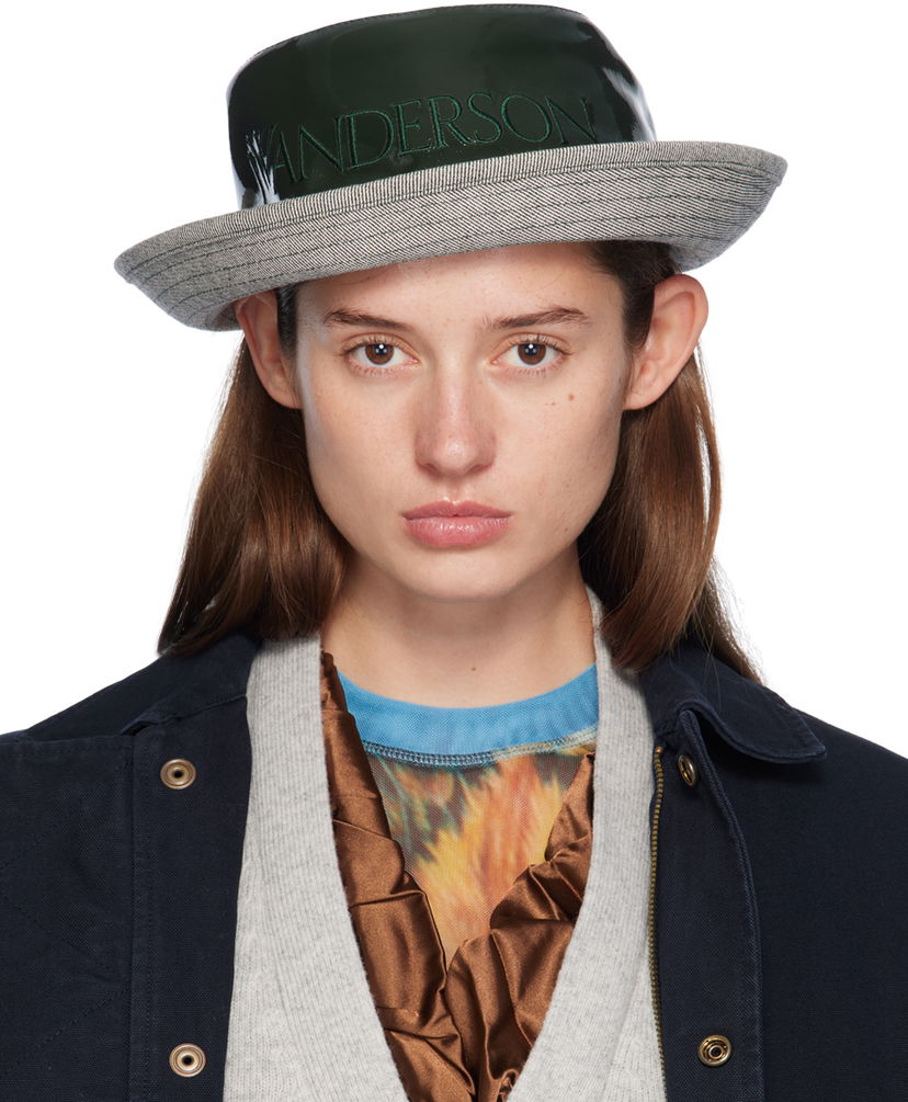 Капелюх JW Anderson Logo Bucket Hat Зелений | AC0347-FA0391