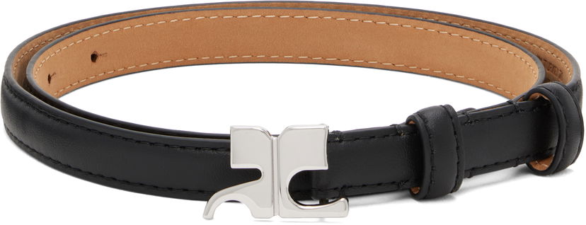 Ремені Courrèges Courrèges 15MM AC Leather Belt чорний | 325ACE021CR0065