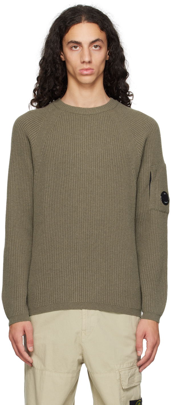 Cветр C.P. Company Lens Crewneck Knit Sweater Зелений | 17CMKN052A-110149A