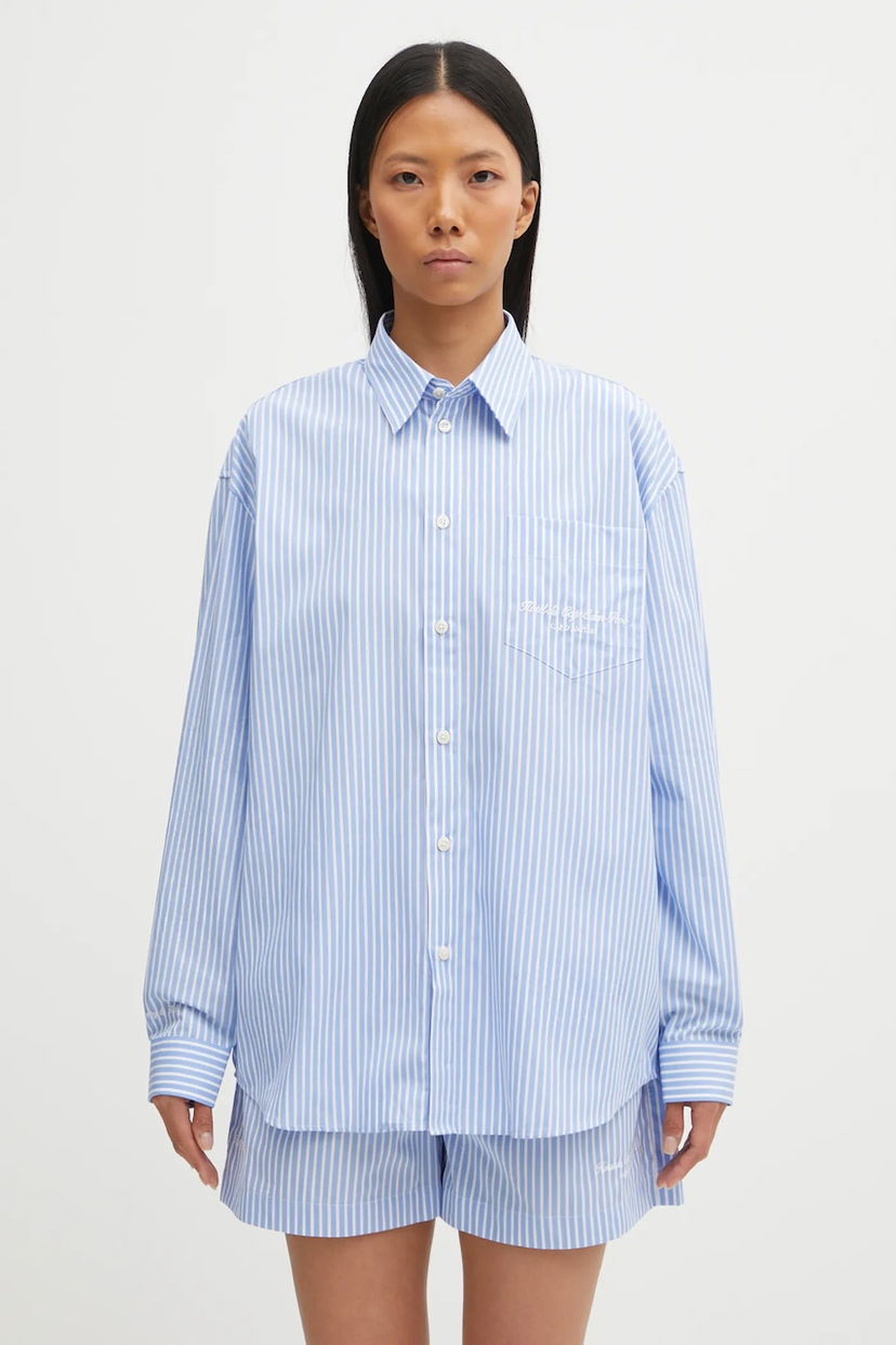 Сорочка Sporty & Rich Eden Script Oversized Relaxed Striped Classic Collar Shirt Різнокольоровий | SI00760673ST61