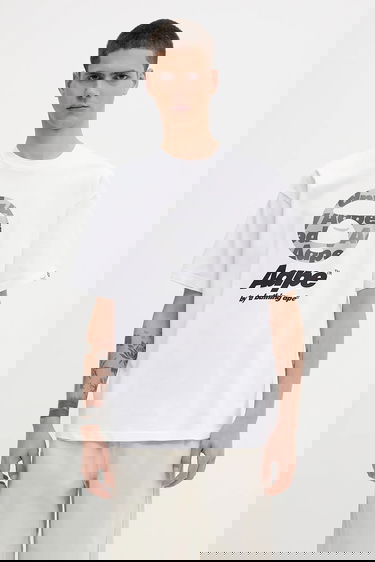 Футболка AAPE by A Bathing Ape AAPE Basic Print T-Shirt білий | AAPTEM1639XXO, 0