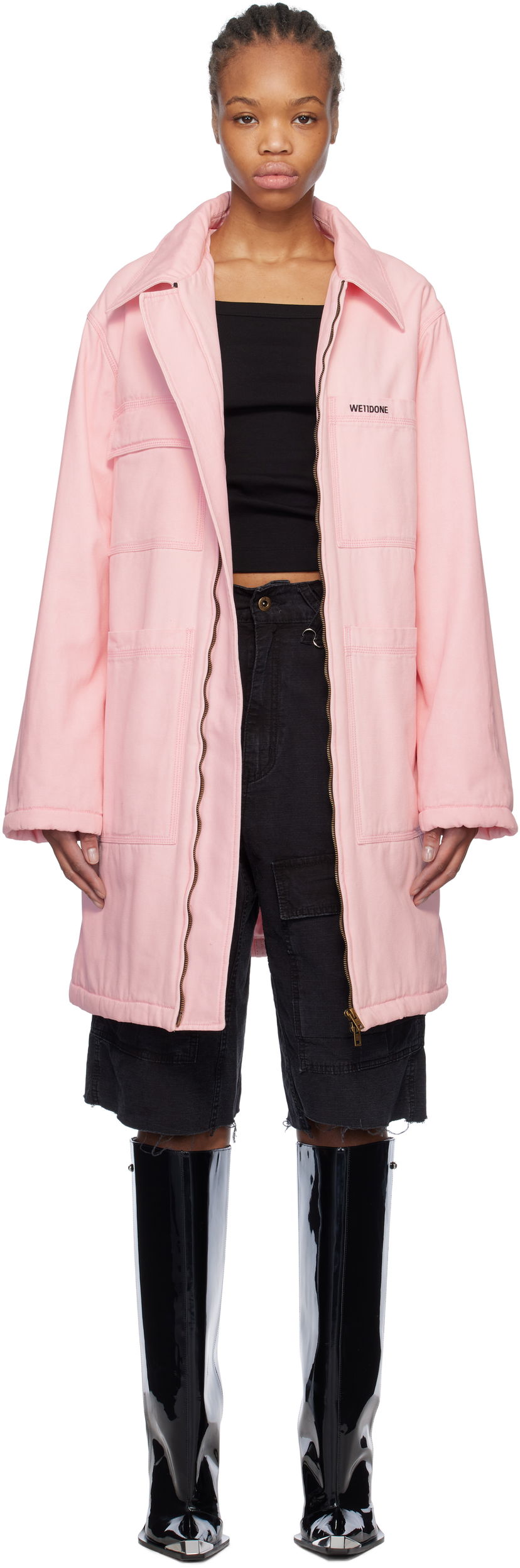 Парка We11done We11done Oversized Work Coat Рожевий | WD-CT0-25-061-W-PK