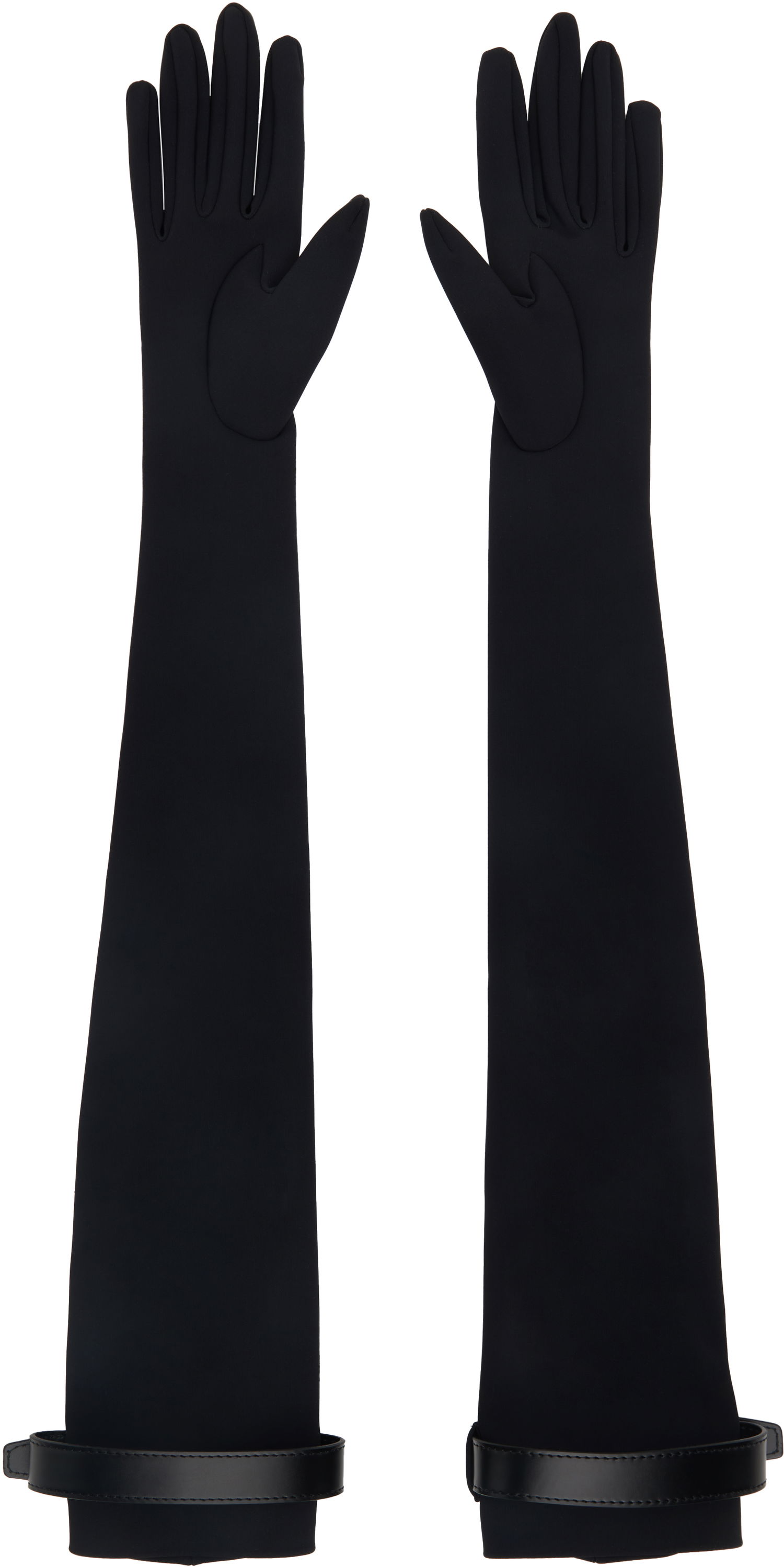 Рукавички Coperni Coperni Logo Belted Jersey Long Gloves чорний | COPAC06F5030, 1