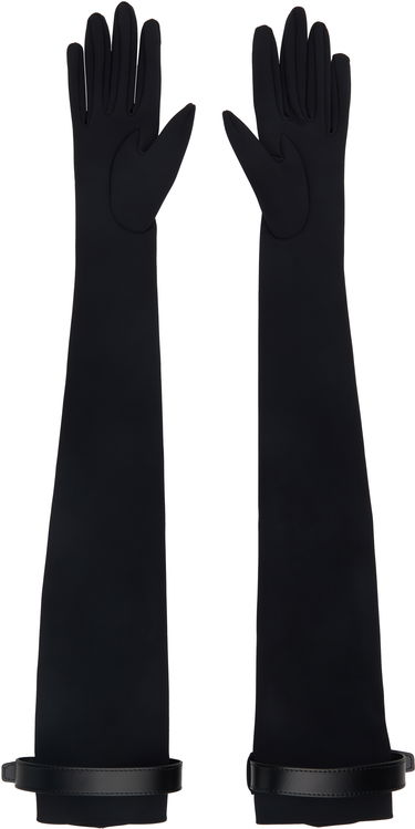 Рукавички Coperni Coperni Logo Belted Jersey Long Gloves чорний | COPAC06F5030, 1