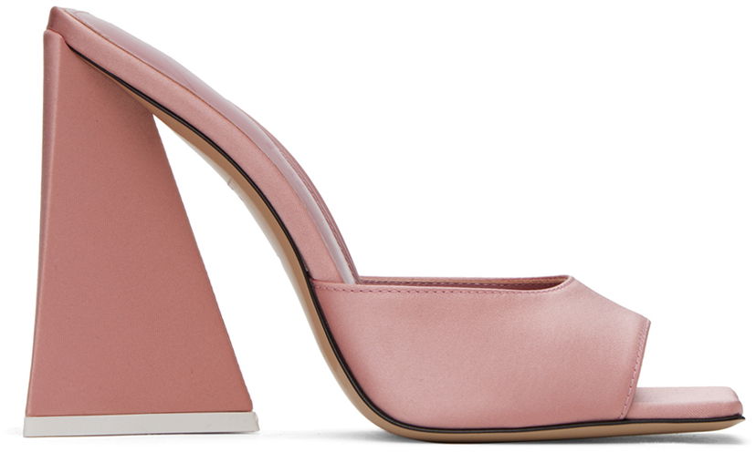 Аксесуари The Attico Attico Devon Satin Heeled Mules Рожевий | 242WS000 V015