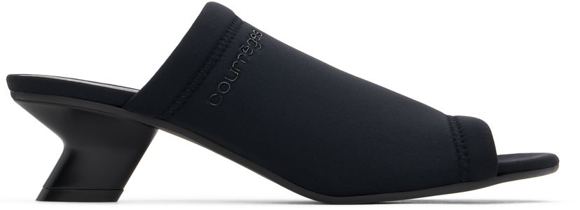 Кросівки та взуття Courrèges Courrèges Wet Scuba Heeled Mules чорний | 125SSD029NE0006