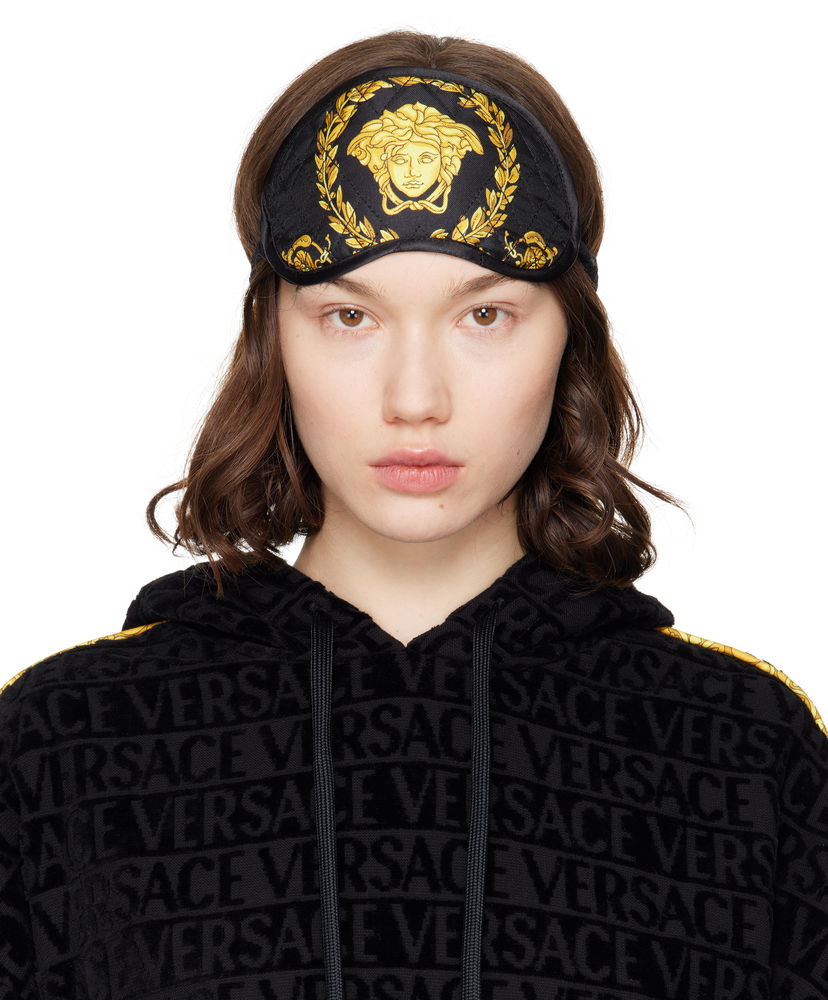 Сонцезахисні окуляри Versace Versace Crete de Fleur Sleep Mask чорний | ZMAS18104_ZSEP0186