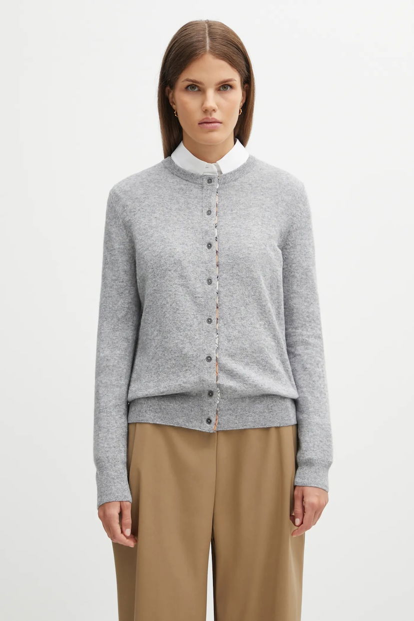 Cветр Barbour Barbour Pendle Knitted Cardigan Сірий | LKN1076GY71