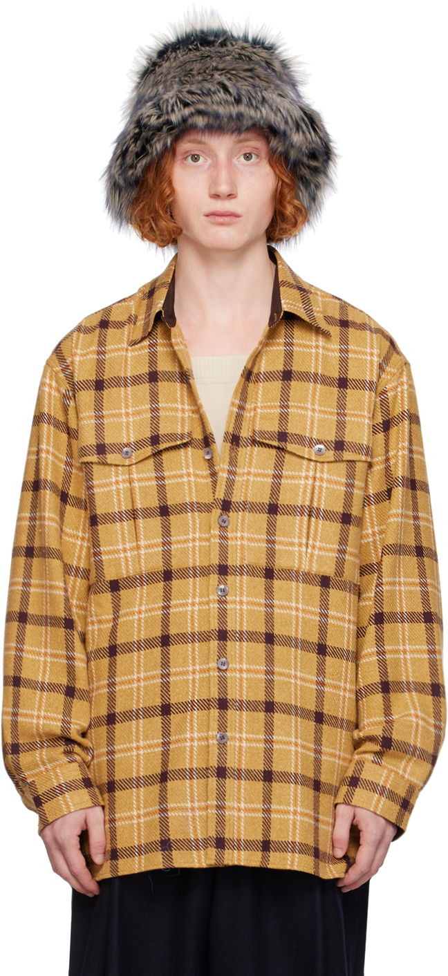 Сорочка Dries Van Noten Yellow Check Shirt Жовтий | 242-020719-9292