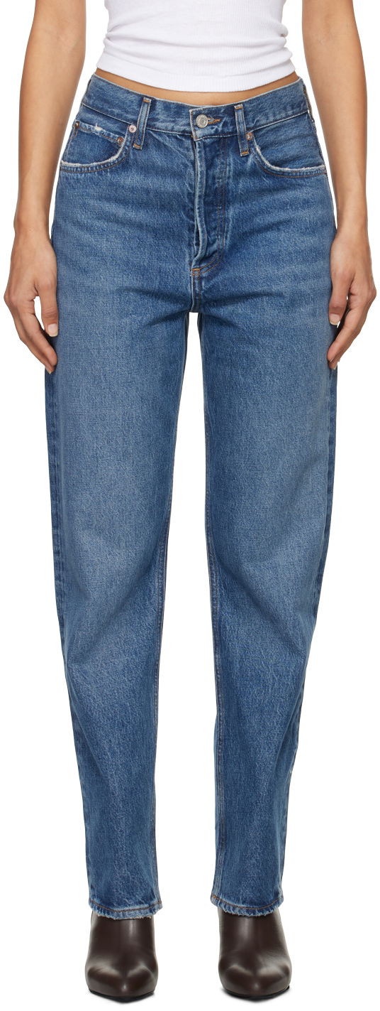 Джинси AGOLDE AGOLDE 90's Mid Rise Straight Jeans Синій | A069-1535