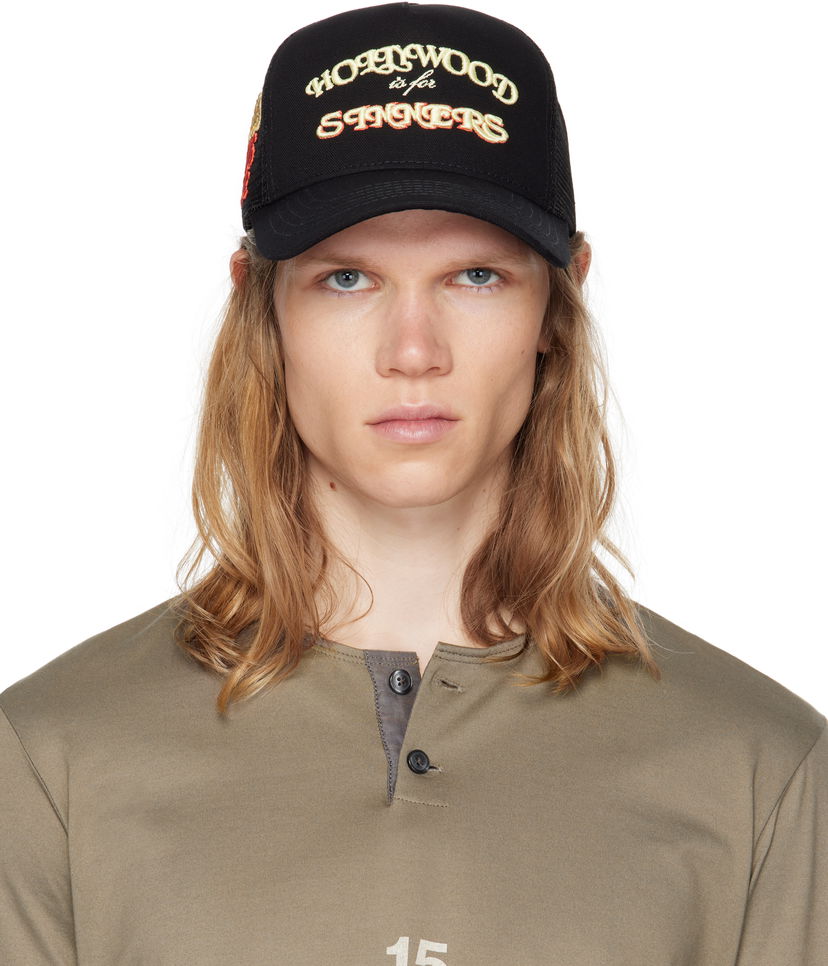Кепка AMIRI AMIRI 'Sinners' Trucker Cap чорний | AMHATR1026
