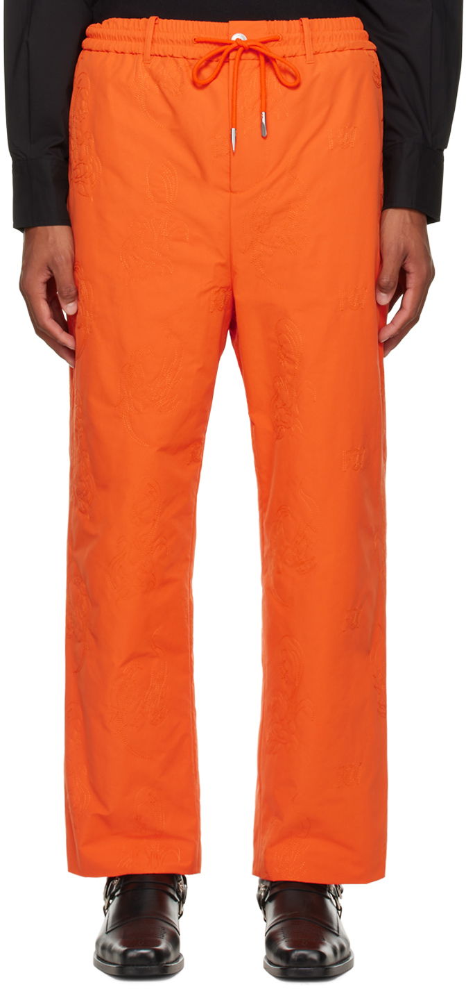 Штани Feng Chen Wang Feng Chen Wang Phoenix Embroidered Trousers Помаранчевий | FMF14TR27