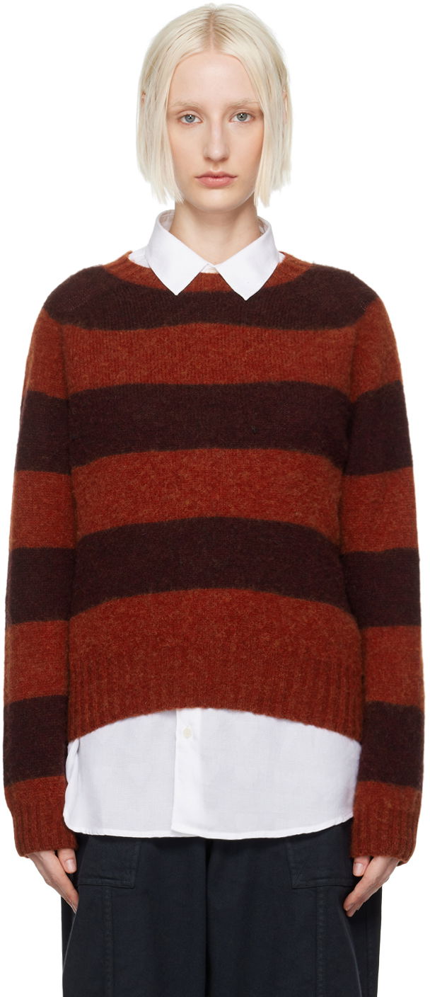 Cветр YMC YMC Jets Striped Wool Blend Sweater Червоний | Q8XAB, 0