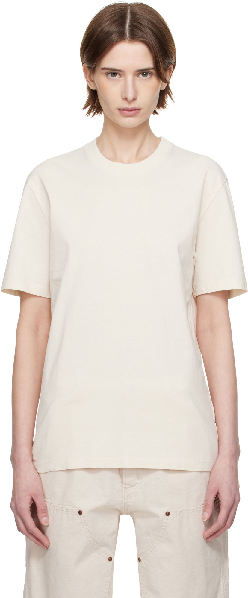 Футболка Maison Margiela Maison Margiela Cotton T-Shirt бежевий | S50GC0710 S23973
