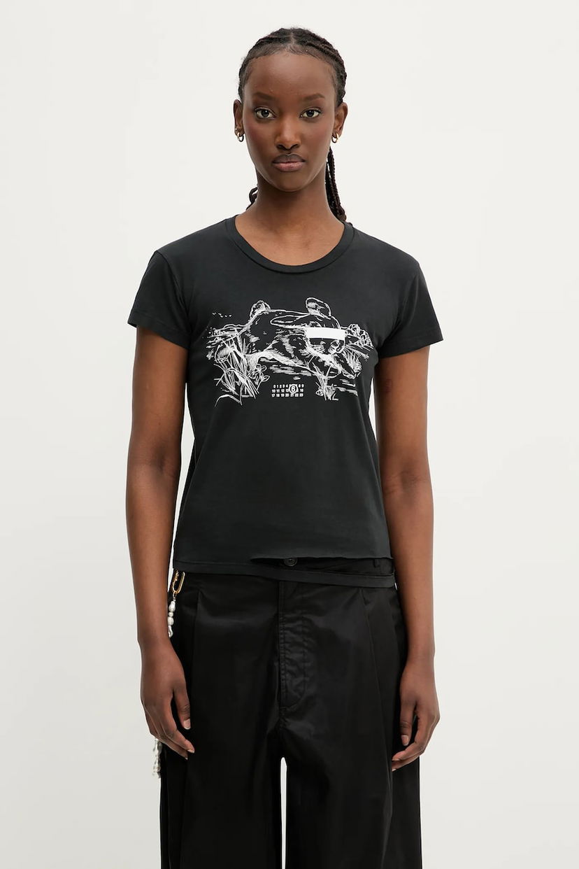 Футболка Maison Margiela MM6 Maison Margiela T-Shirt чорний | S62GD0199.M20108.899